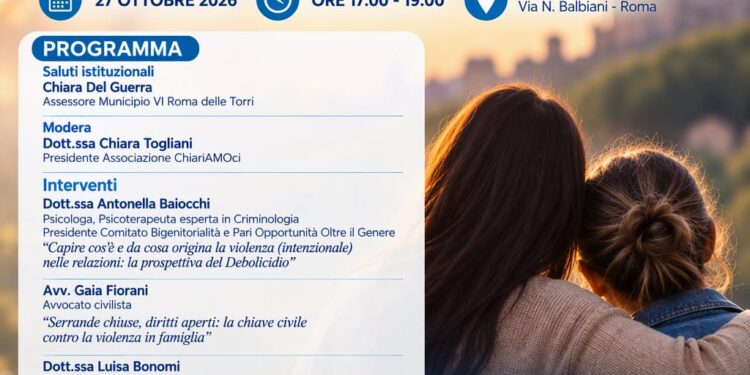 Roma, Municipio VI: convegno per riconoscere che la violenza non ha sesso